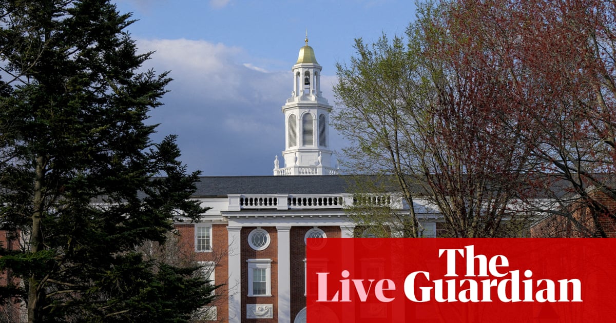 Harvard to ask court to declare Trump's $2bn funding freeze unlawful US politics live