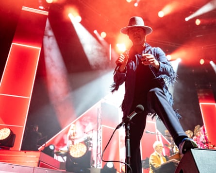Jay Kay of Jamiroquai onstage during a concert at The OVO Hydro in Glasgow