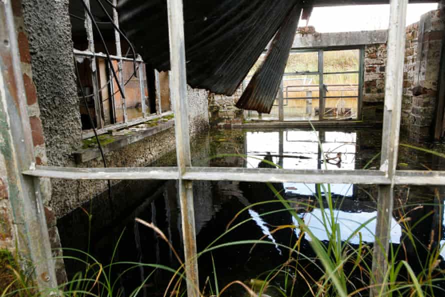 Waterlogged ruined building