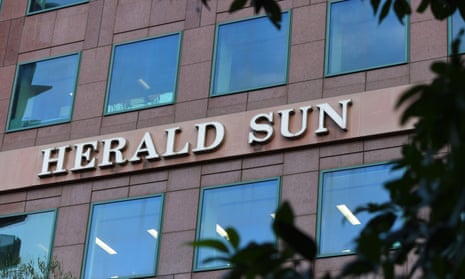 Signage for the Herald Sun newspaper