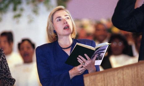 Clinton doing some midterms campaigning in October 1994.