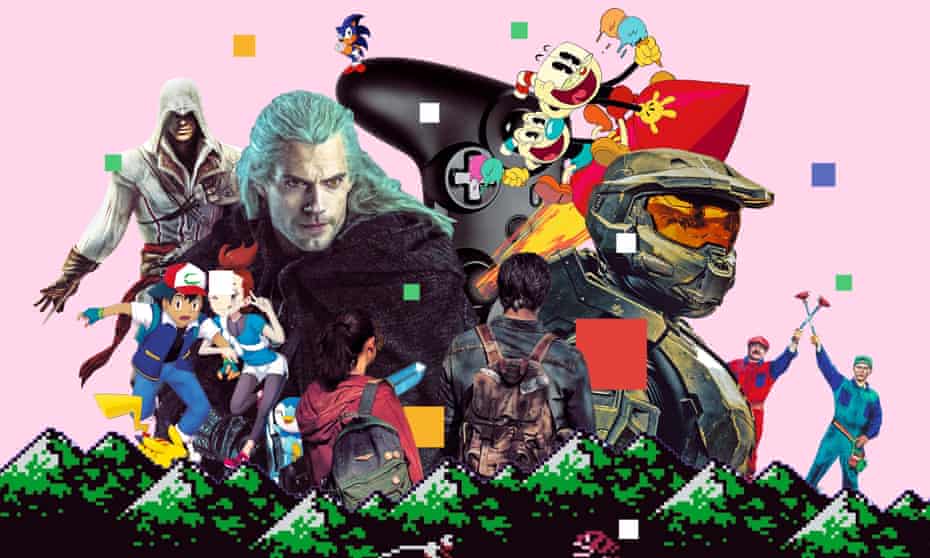 ‘Video games are bigger business than ever before’ … the various on-screen depictions of gaming over the years.
