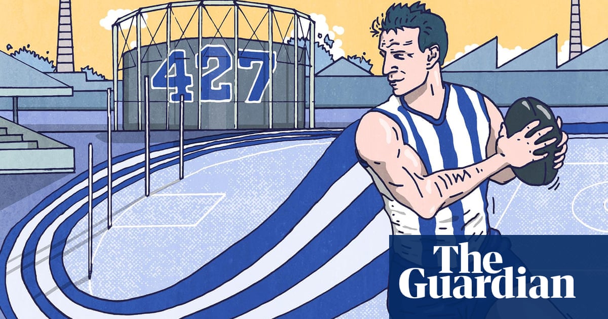 The Running Man Afl Games Record Hero Brent Harvey Crosses The Line Afl The Guardian