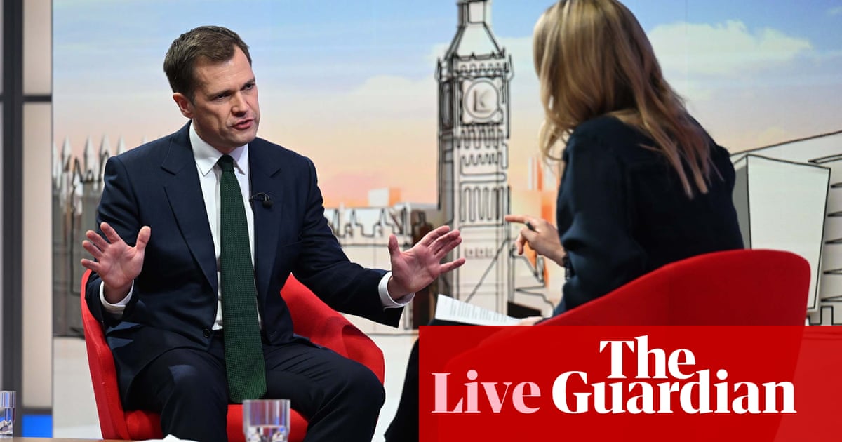 Robert Jenrick faces questions after Reform nets £72m in donations in just 24 hours - UK politics live
