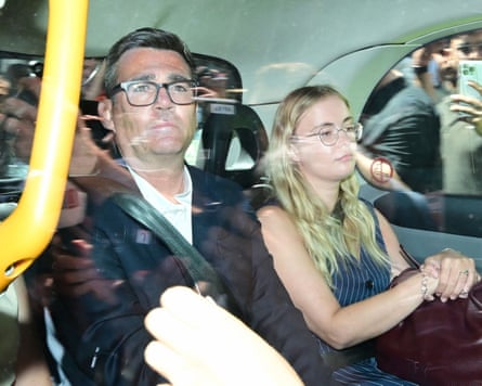 Burnham in a taxi