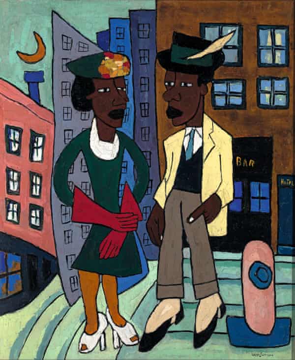William H Johnson’s Street Life, Harlem, 1939.
