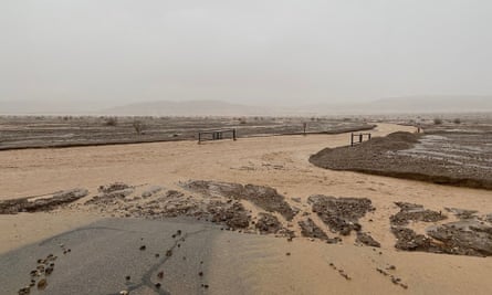 This image from Death Valley national park service shows monsoonal rain flooding.