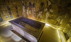The sarcophagus of King Tutankhamun