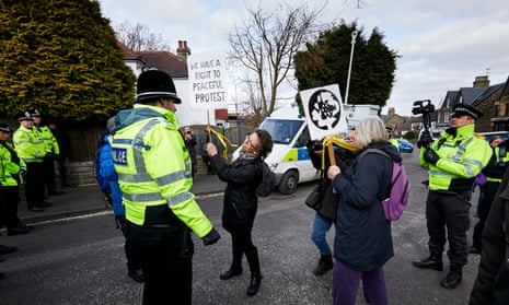 Sheffield residents protest against the felling of trees in the city.