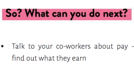 A screengrab from the #PayMeToo website, which offers practical advice on addressing the gender pay gap.