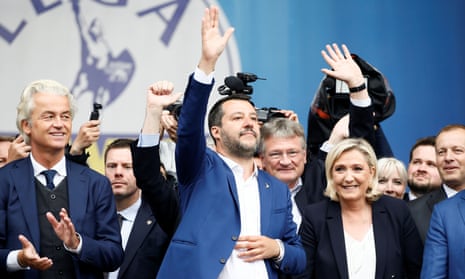 Geert Wilders, Matteo Salvini and Marine Le Pen.