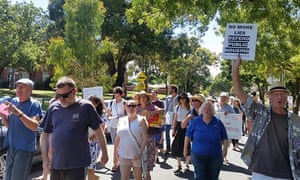 A protest in Clifton Hill, Victoria