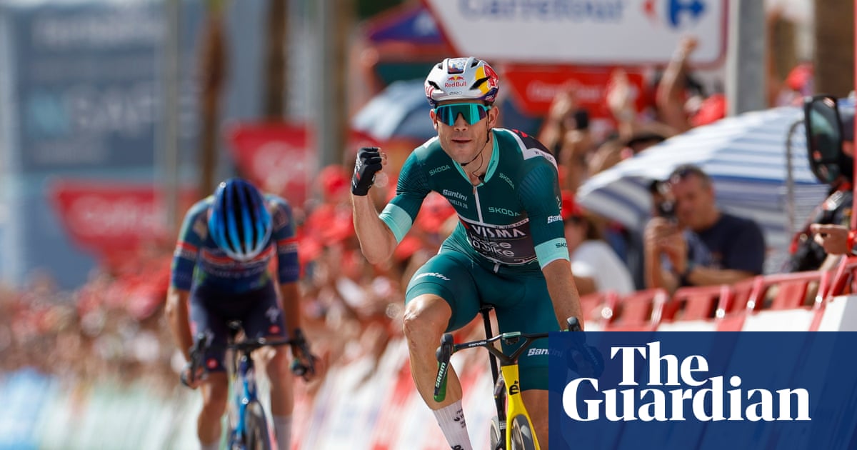 Vuelta a España: Wout van Aert battles scorching heat to claim stage 13 victory