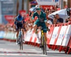Vuelta a España: Wout van Aert battles scorching heat to claim stage 13 victory