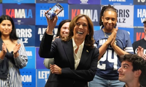 Kamala Harris visits Democratic National Committee phone bank in