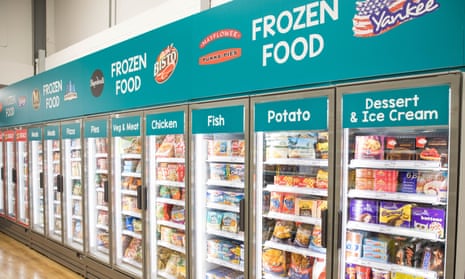 frozen food cabinets at poundland