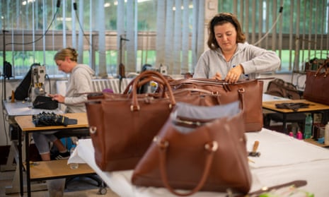 Inside Pittards leather goods factory in Yeovil, Somerset