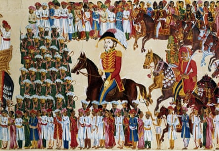 English grandee rides in an Indian procession, ‘Company Style’ (East India Company).