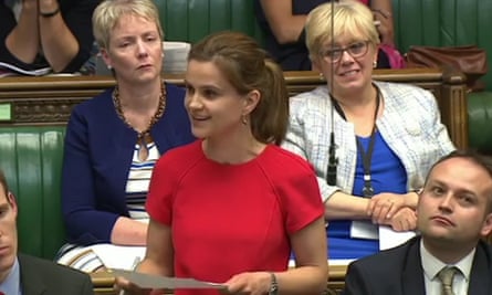 Jo Cox delivering her maiden speech to the House of Commons in June 2015