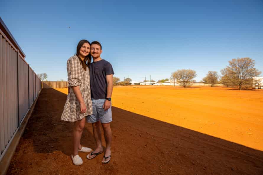 Tom Hennessy and his fiancee, Tessa McDougall, qualified for Quilpie's $ 12,500 grant and are about to begin construction.