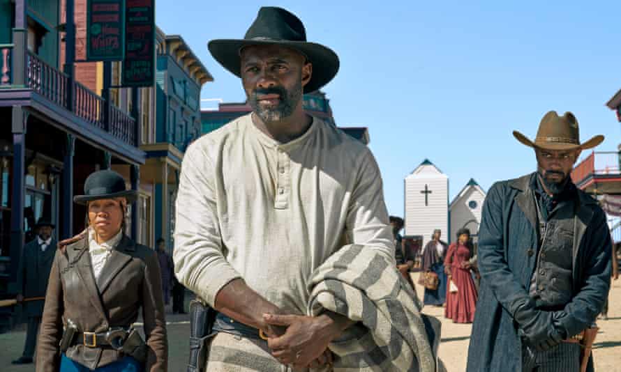 Regina King, Idris Elba and LaKeith Stanfield. in The Harder They Fall.
