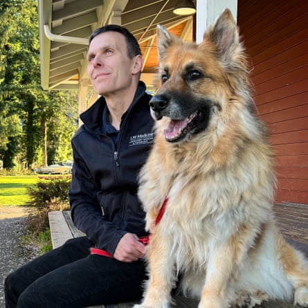 Matt Kaeberlein, co-founder/director of the Dog Ageing Project (Dap), with his German shepherd Dobby.