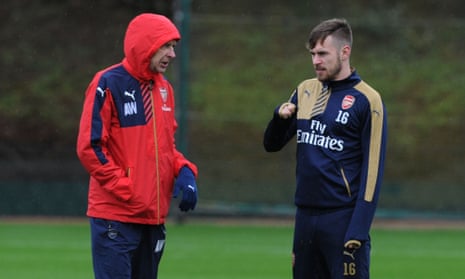Arsenal’s manager, Arsène Wenger, and Aaron Ramsey