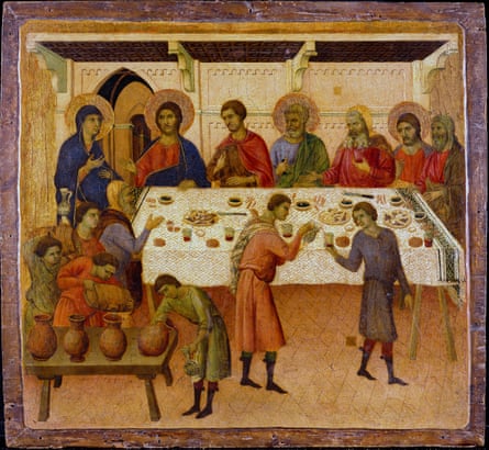 The Wedding at Cana, about 1308-11, by Duccio .