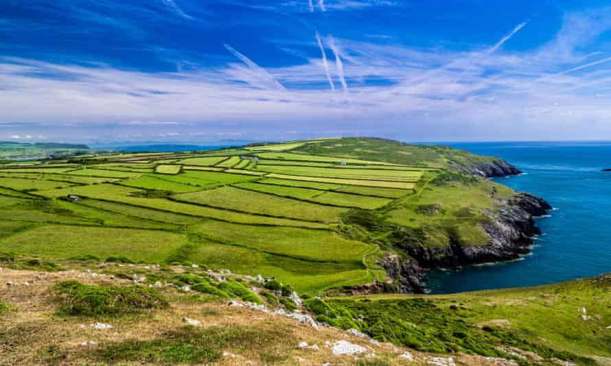 Countryside and cliffs near Aberdaron.
