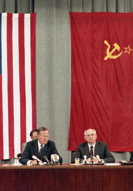 Gorbachev and George Bush, Moscow, 1991.