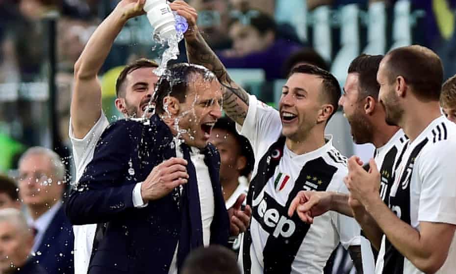 Massimiliano Allegri won five straight domestic titles with Juve but could not land the Champions League.