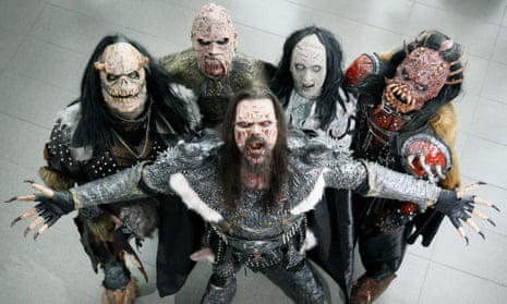 Athens winners ... Lordi, the prosthetic-wearing rock monsters, are providing comfort for devotees.
