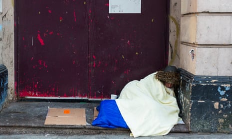 Homeless woman sleeping rough in Birmingham