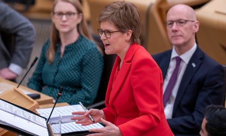 Nicola Sturgeon in Scottish parliament