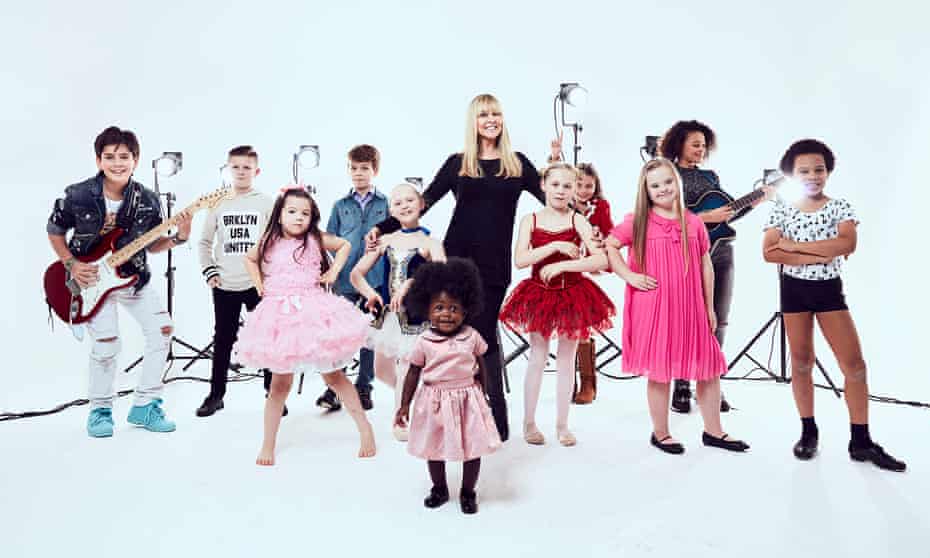 Tiny Tots Talent ... Debi, owner of the Bizzykidz agency, with some of her models.