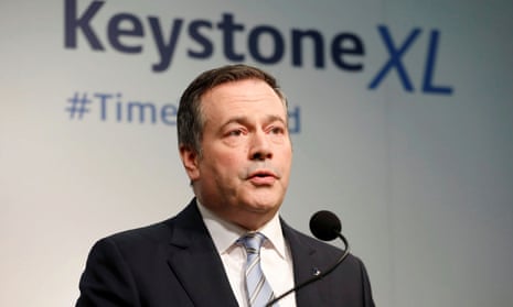 Alberta premier Jason Kenney’s government has pledged $5bn in support for the Keystone XL tar sands oil pipeline