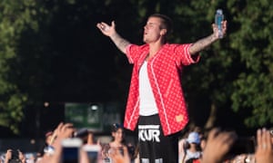 Justin Bieber, seen here at Hyde Park, London, has been banned from touring China.