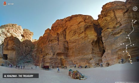 The Treasury, on the Google Street View tour of Petra.