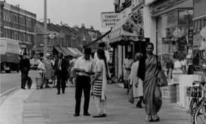 South Asian immigrants shopping in Southall, London, in 1970.