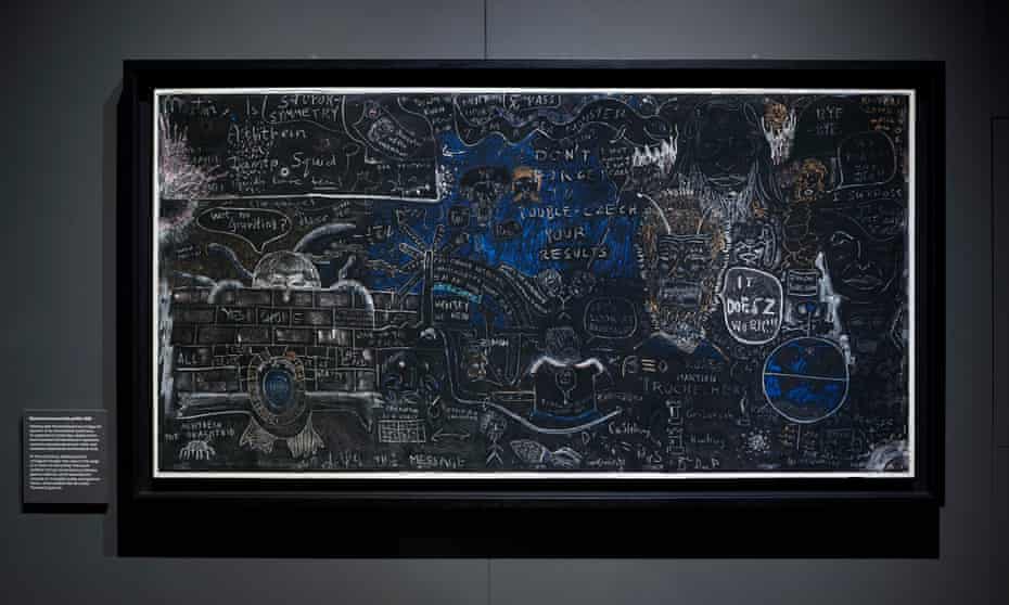 The unsolved blackboard in the Science Museum's Stephen Hawking at Work show