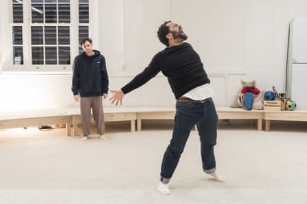 Tom Mothersdale and Olivier Huband in rehearsals for A Doll’s House.