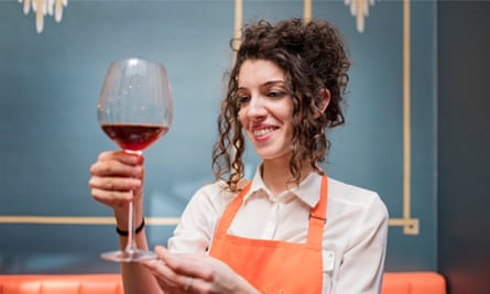 Head barista Sabrina Pastano holds up the ‘unbelievable’ coffee.