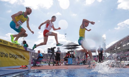 Competitors in action during the 2022 Commonwealth Games in Birmingham, England.