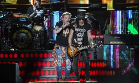 Axl Rose, left, and Slash of Guns N’ Roses.