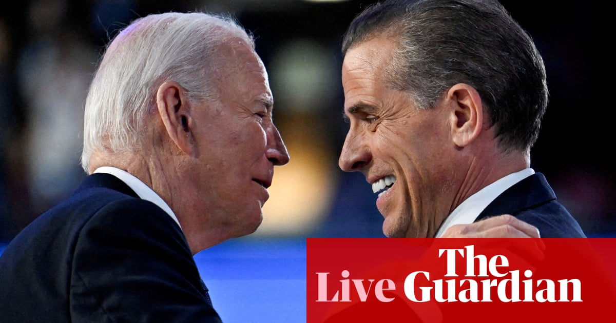 Joe Biden issues pardon for son Hunter as Trump rails against 'miscarriage of justice' - US politics live