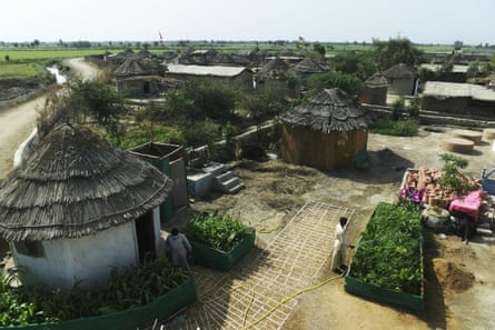 Huts in place at Pono village, in Sanjar Chang.