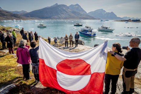 Denmark's prime minister Mette Frederiksen European Commission president Ursula von der Leyen and Greenland's prime minister Jens-Frederik Nielsen visit Qoornoq in Greenland.