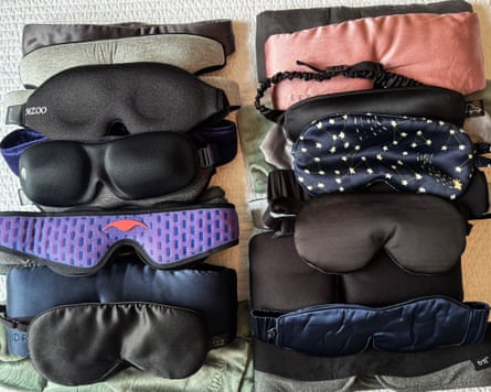 Sleep Masks Lined Up For Testing