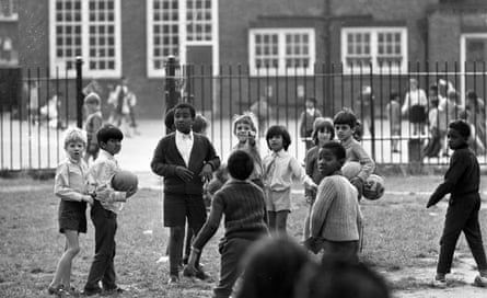 Children playing at school in Southall, London, in 1972.