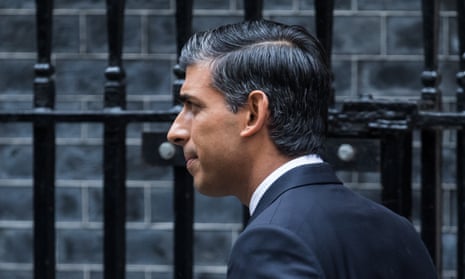 British Prime Minister Rishi Sunak departs 10 Downing Street for the House of Commons to face the Leader of the Opposition Sir Keir Starmer during his first Prime Minister's Questions.
